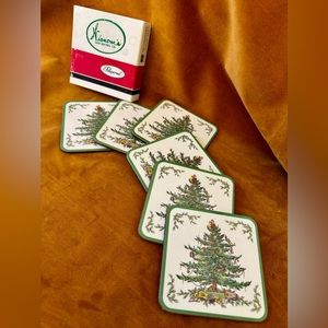 Pimpernel Spode Christmas Tree Coasters, set/6